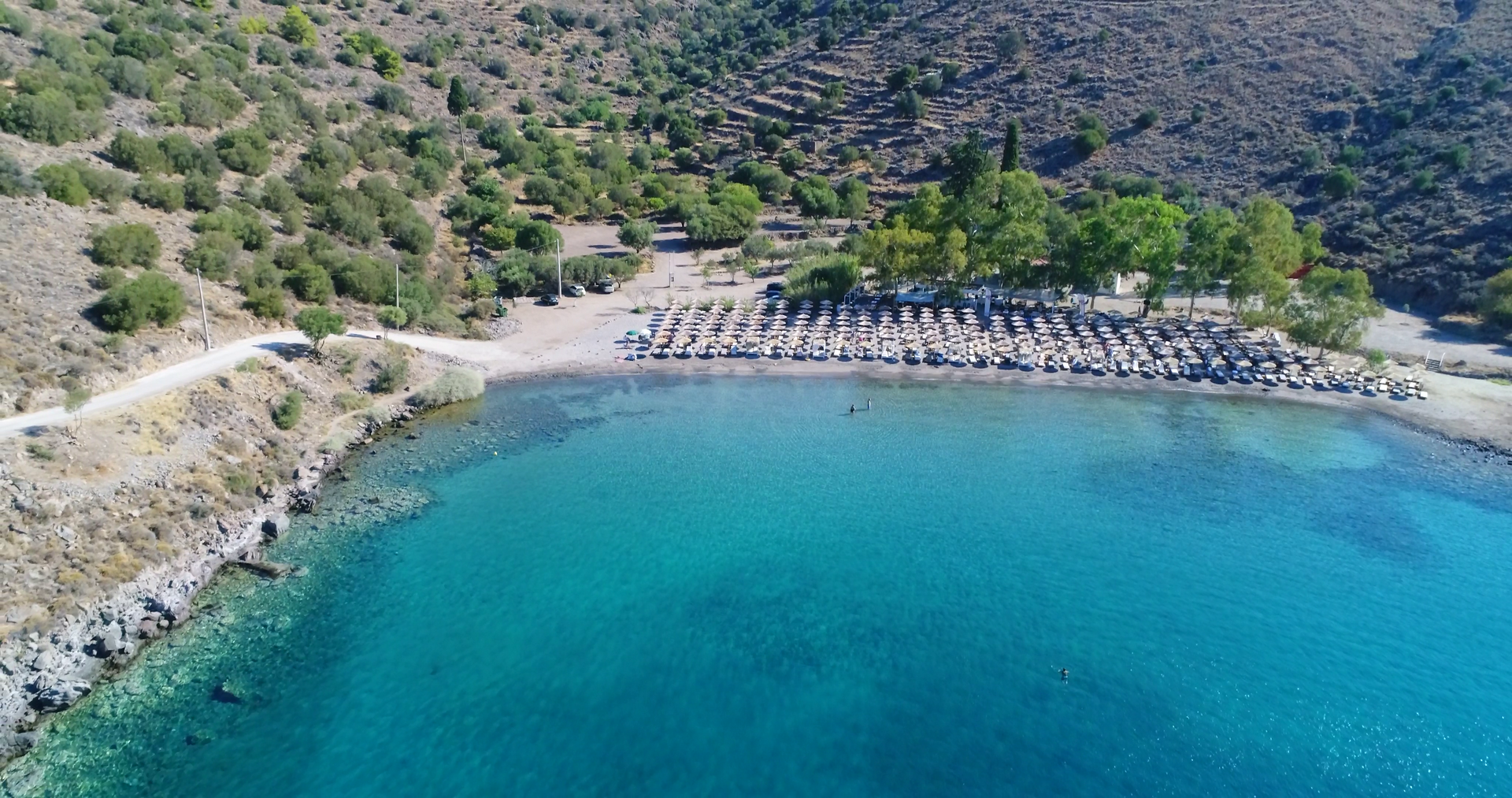 Which are the best beaches for a swim in the Saronic Gulf?